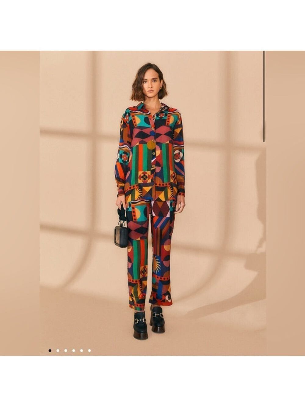 Farm Rio Multicolor Tropical Shapes Pants